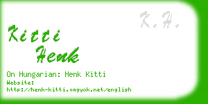 kitti henk business card